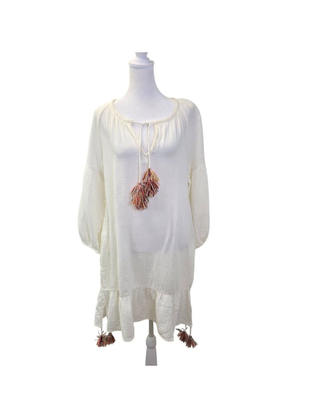NWT Anthropologie Sundays Gauzy Tunic/Dress w/Tassel Detail Size 3/Large